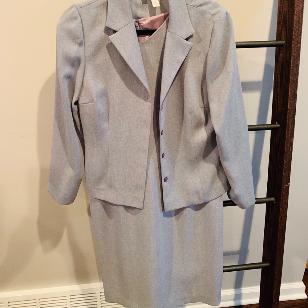Talbots light blue dress and shirt suit